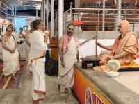 Tirtha Vitarana; Picture Courtesy Shri Jaikishan Kandlur 