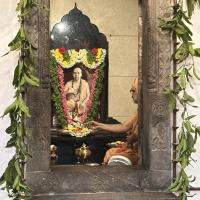 Shodashopachara Puja at HH Shrimad Anandashram Swamiji Paduka Sannidhih; Picture Courtesy Shri Jaikishan Kandlur