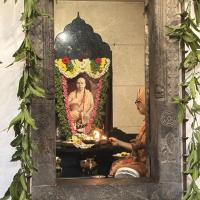 Shodashopachara Puja at HH Shrimad Anandashram Swamiji Paduka Sannidhih; Picture Courtesy Shri Jaikishan Kandlur
