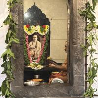 Shodashopachara Puja at HH Shrimad Anandashram Swamiji Paduka Sannidhih; Picture Courtesy Shri Jaikishan Kandlur