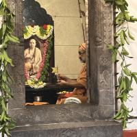 Shodashopachara Puja at HH Shrimad Anandashram Swamiji Paduka Sannidhih; Picture Courtesy Shri Jaikishan Kandlur