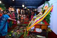 Prathana, Gowri Pujana, Vayana Puja, Shri Ganapati Sthapana; Picture Courtesy Shri Sadashiv Bana