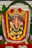 Prathana, Gowri Pujana, Vayana Puja, Shri Ganapati Sthapana; Picture Courtesy Shri Sadashiv Bana