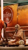 Shri Devi Pujana by HH Swamiji; Picture Courtesy Shri Jaikishan Kandlur