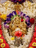 Shri Devi Pujana by HH Swamiji; Picture Courtesy Shri Abhishek Pai