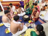 Shri Guru Paduka Pujana begins; Picture Courtesy Shri Jaikishan Kandlur