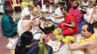 Shri Guru Paduka Pujana begins; Picture Courtesy Shri Jaikishan Kandlur