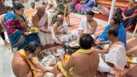 Shri Guru Paduka Pujana; Picture Courtesy Shri Jaikishan Kandlur