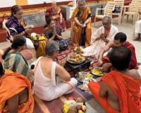 Shri Guru Paduka Pujana; Picture Courtesy Shri Jaikishan Kandlur