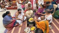 Shri Guru Paduka Pujana; Picture Courtesy Shri Jaikishan Kandlur