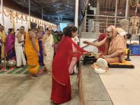 Teertha Vitarana and Phalamantrakshata; Picture Courtesy Shri Jaikishan Kandlur