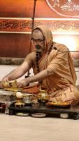 Shri Devi Pujana by HH Swamiji; Picture Courtesy Shri Jaikishan Kandlur