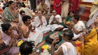 Shri Guru Paduka Pujana; Picture Courtesy Shri Jaikishan Kandlur