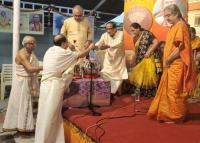 Sangeetika on HH Pandurangashram Swamiji by Parijnananand Bhajana Mandali, Goregaon; Picture Courtesy Shri Jaikishan Kandlur