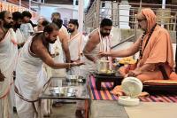 Teertha Vitarana and Shri Guru Paduka Pujana; Picture Courtesy Shri Sadashiv Bana