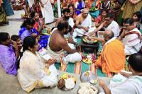 Teertha Vitarana and Shri Guru Paduka Pujana; Picture Courtesy Shri Sadashiv Bana