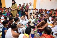 Teertha Vitarana and Shri Guru Paduka Pujana; Picture Courtesy Shri Sadashiv Bana