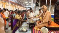 Teertha Vitarana and Shri Guru Paduka Pujana; Picture Courtesy Shri Jaikishan Kandlur