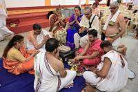 Teertha Vitarana and Shri Guru Paduka Pujana; Picture Courtesy Shri Sadashiv Bana