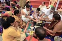 Teertha Vitarana and Shri Guru Paduka Pujana; Picture Courtesy Shri Sadashiv Bana