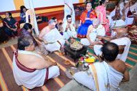 Shri Guru Paduka Pujana; Picture Courtesy Shri Sadashiv Bana