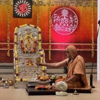 Shri Devi Pujana by HH Swamiji; Picture Courtesy Shri Jaikishan Kandlur