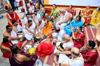 Shri Guru Paduka Pujana; Picture Courtesy Shri Sadashiv Bana