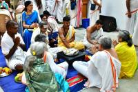 Teertha Vitarana and Shri Guru Paduka Pujana; Picture courtesy Shri Sadashiv Bana
