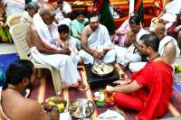 Teertha Vitarana and Shri Guru Paduka Pujana; Picture courtesy Shri Sadashiv Bana