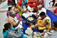 Teertha Vitarana and Shri Guru Paduka Pujana; Picture courtesy Shri Sadashiv Bana
