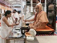Shri Guru Paduka Pujana and Teertha Vitarana; Picture Courtesy Shri Jaikishan Kandlur