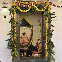 Shodashopachara Puja at Shri Guru Paduka Sannidhih of HH Parijnanashram Swamiji III; Picture Courtesy Shri Jaikishan Kandlur
