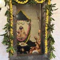 Shodashopachara Puja at Shri Guru Paduka Sannidhih of HH Parijnanashram Swamiji III; Picture Courtesy Shri Jaikishan Kandlur