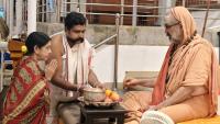 Shri Devi Pujana by HH Swamiji; Picture Courtesy Shri Jaikishan Kandlur