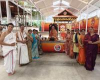 Tirtha Vitarana and Shri Guru Paduka Pujana; Picture courtesy Shri Jaikishan Kandlur