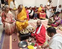 Shri Guru Paduka Pujana; Picture Courtesy Shri Jaikishan Kandlur