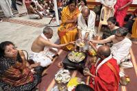 Shri Guru Paduka Pujana; Picture Courtesy Shri Jaikishan Kandlur