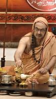Shri Devi Pujana by HH Swamiji; Picture Courtesy Shri Jaikishan Kandlur