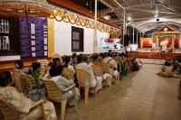 Shri Devi Pujana by HH Swamiji; Picture Courtesy Shri Sadashiv Bana