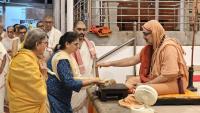 Tirtha Vitarana; Picture Courtesy Shri Jaikishan Kandlur