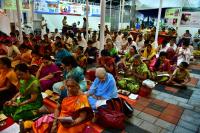 Parijnanalahari Mahotsava: Samuhika Shri Lalita Sahasranama Stotram Laksha-Kunkumarchana; Picture courtesy Shri Sadashiv Bana