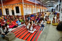 Mandala Puja & Shri Vedavyasa Puja by HH Swamiji; Picture courtesy Shri Sadashiv Bana