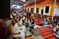 Mandala Puja & Shri Vedavyasa Puja by HH Swamiji; Picture courtesy Shri Sadashiv Bana
