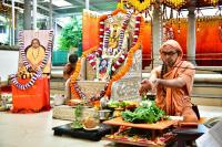 Mandala Puja & Shri Vedavyasa Puja by HH Swamiji; Picture courtesy Shri Sadashiv Bana