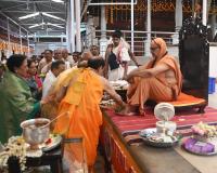 Shri Guru Paduka Pujana and Tirtha Vitarana; Picture courtesy Smt. Sanjana Bantwal