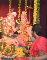 Gopala Kallo programme; Kids dressed up as Radha and Krishna (28 August 2024) (Pictures Courtesy of Shri Ganesh Rao)
