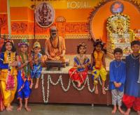 Gopala Kallo programme; Kids dressed up as Radha and Krishna (28 August 2024) (Pictures Courtesy of Shri Ganesh Rao)