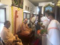 H.H. Swamiji at Shri Shankar Narayan Dattatraya Temple, Udipi and arrival at Samadhi Math, Mangalore (16.1.2021)