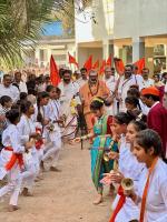 HH Swamiji's visit to Maharshi Karve Stree Shikshan Saunstha's Anudanith Madhyamik Ashram Shala, Kamshet (28 Nov 2024)
