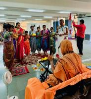 HH Swamiji's visit to Maharshi Karve Stree Shikshan Saunstha's Anudanith Madhyamik Ashram Shala, Kamshet (28 Nov 2024)